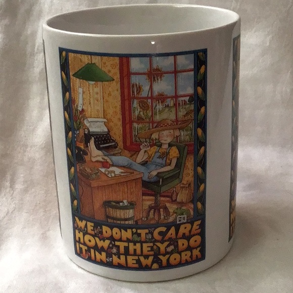 Vintage Mary Engelbreit "We Don't Care How They Do It In New York" Coffee Mug - Picture 4 of 7